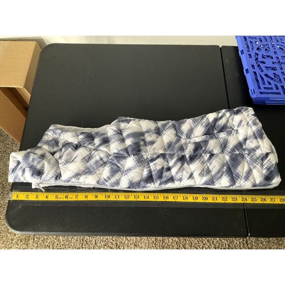 Athleta Puffer Vest Women XXS Blue Print Goose Down Quilted Full Zip Ski Outdoor - Picture 11 of 13